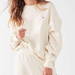 Champion Reverse Weave Cream Crewneck Sweatshirt
